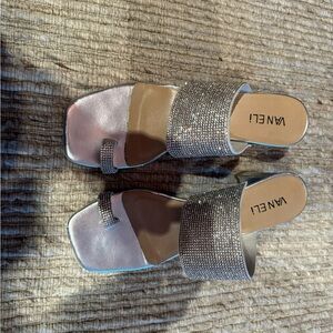 Vaneli Silver Sparkle Sandals